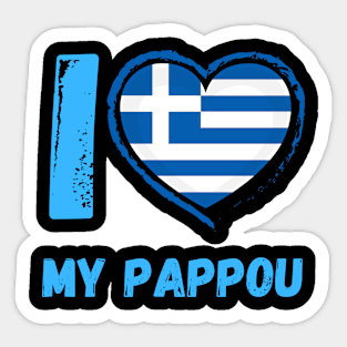 I Love My Pappou (Granfather) Sticker